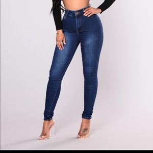 High rise jeans dark wash